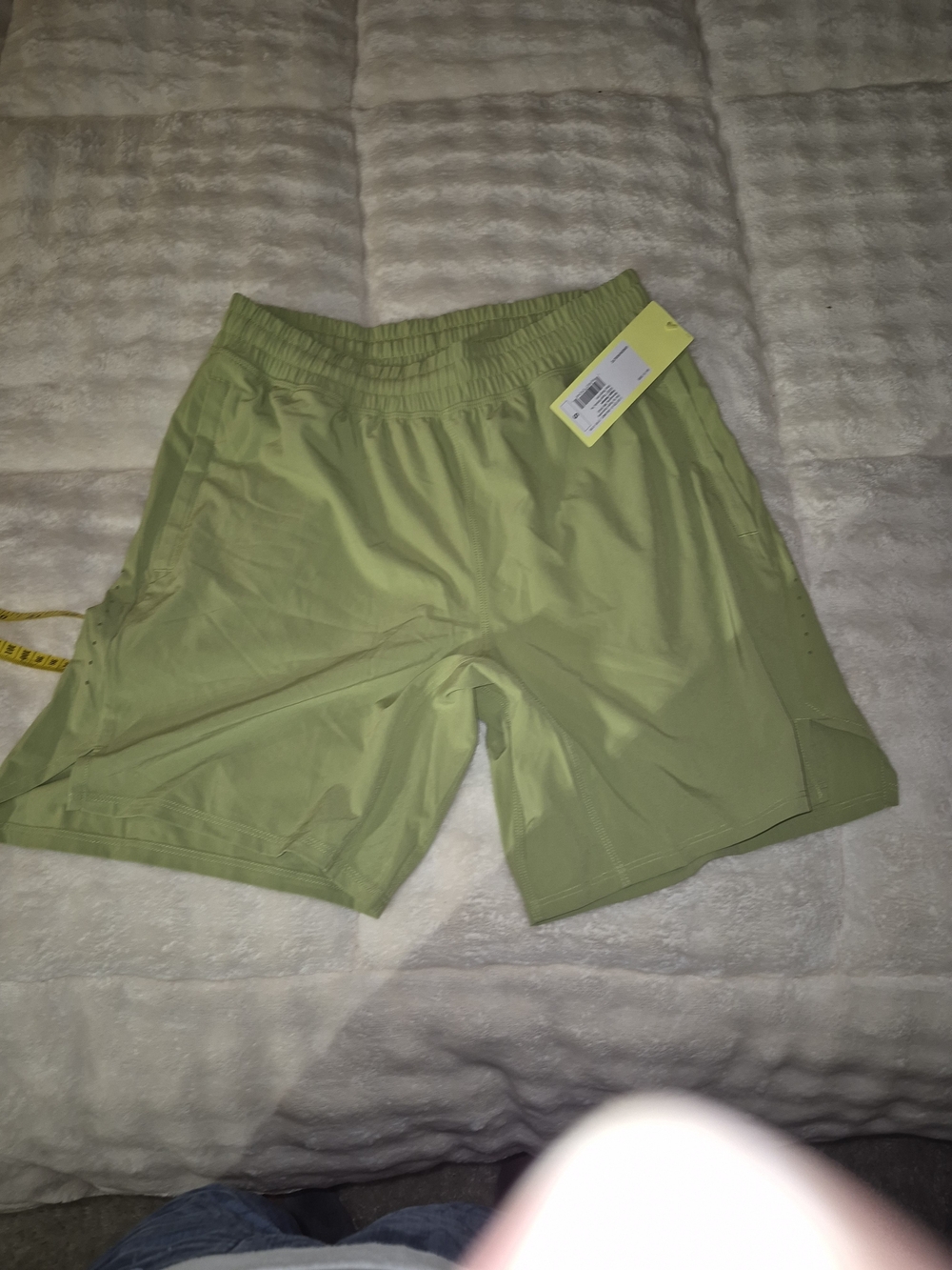 all in motion light olive-green pull-on athletic shorts